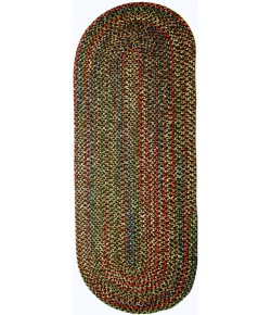 Rhody Katie Brown KA33 2 ft. X 6 ft. Oval Runner Braided Rug