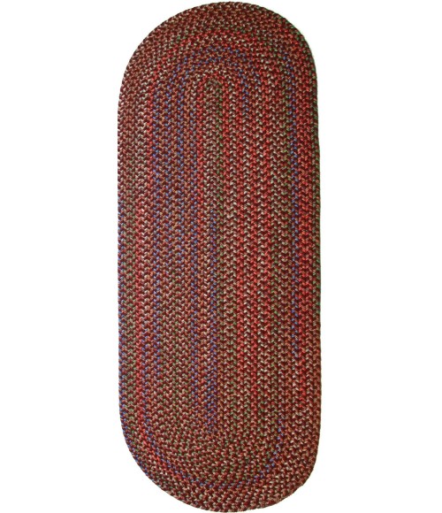 Rhody Katie Burgundy KA43 2 ft. X 6 ft. Oval Runner Rug
