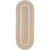 Rhody Kids' Isle SandBeige KI03 2 ft. X 4 ft. Oval Runner Braided Rug