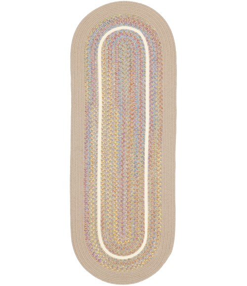 Rhody Kids' Isle SandBeige KI03 2 ft. X 4 ft. Oval Runner Rug