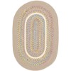 Rhody Kids' Isle SandBeige KI03 7 ft. X 9 ft. Oval Braided Rug