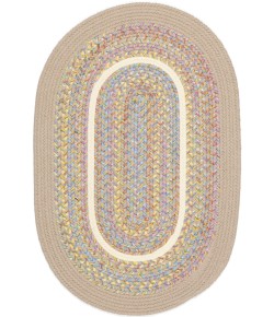 Rhody Kids' Isle SandBeige KI03 7 ft. X 9 ft. Oval Braided Rug