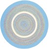 Rhody Kids' Isle Aqua Blue KI07 4 ft. X 4 ft. Round Braided Rug