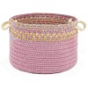 Rhody Kids' Isle Pink KI08 14 in. X 10 in. Basket Braided Rug