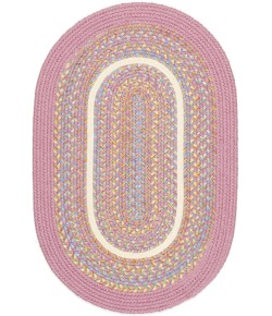 Rhody Kids' Isle Pink KI08 2 ft. X 3 ft. Oval Braided Rug