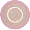 Rhody Kids' Isle Pink KI08 4 ft. X 4 ft. Round Braided Rug