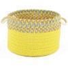 Rhody Kids' Isle Yellow KI14 14 in. X 10 in. Basket Braided Rug