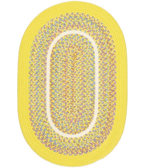 Rhody Kids' Isle Yellow KI14 7 ft. X 9 ft. Oval Rug