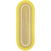 Rhody Kids' Isle Yellow KI14 2 ft. X 4 ft. Oval Runner Braided Rug