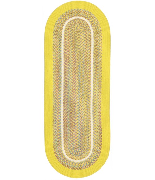 Rhody Kids' Isle Yellow KI14 2 ft. X 4 ft. Oval Runner Rug