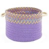 Rhody Kids' Isle Violet KI15 10 in. X 8 in. Basket Braided Rug