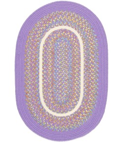 Rhody Kids' Isle Violet KI15 5 ft. X 8 ft. Oval Braided Rug