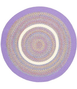 Rhody Kids' Isle Violet KI15 4 ft. X 4 ft. Round Braided Rug