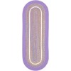 Rhody Kids' Isle Violet KI15 2 ft. X 4 ft. Oval Runner Braided Rug