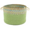 Rhody Kids' Isle Lime KI44 14 in. X 10 in. Basket Braided Rug