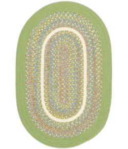 Rhody Kids' Isle Lime KI44 10 ft. X 13 ft. Oval Braided Rug