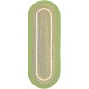 Rhody Kids' Isle Lime KI44 2 ft. X 4 ft. Oval Runner Braided Rug