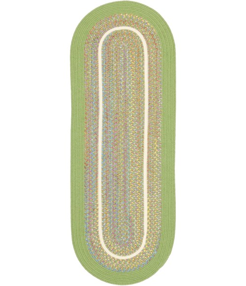 Rhody Kids' Isle Lime KI44 2 ft. X 8 ft. Oval Runner Rug