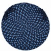 Rhody Manhattan Evening Sky MA14 15 in. X 15 in. Chair Pad Braided Rug