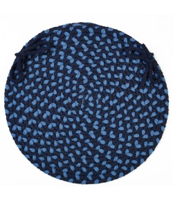 Rhody Manhattan Evening Sky MA14 15 in. X 15 in. Chair Pad Braided Rug