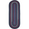 Rhody Manhattan Evening Sky MA14 2 ft. X 4 ft. Oval Runner Braided Rug
