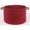 Rhody Manhattan Red Brick MA44 18 in. X 12 in. Basket Braided Rug