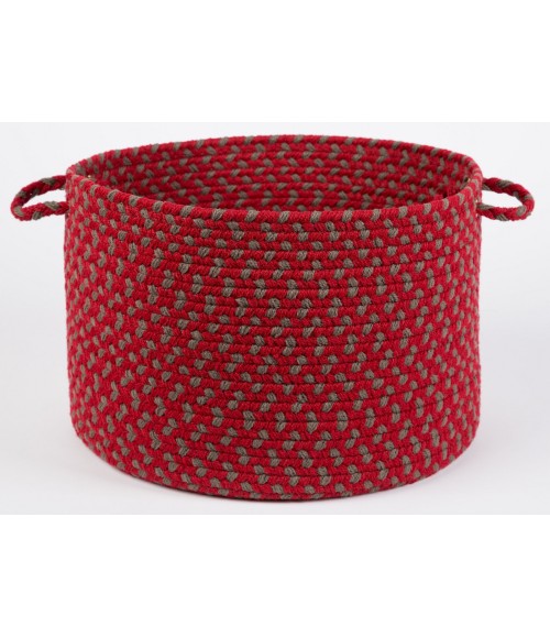 Rhody Manhattan Red Brick MA44 18 in. X 12 in. Basket Rug