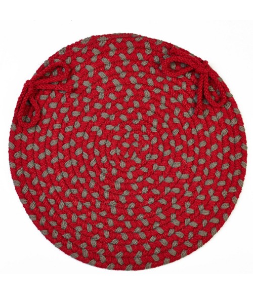 Rhody Manhattan Red Brick MA44 15 in. X 15 in. Chair Pad Rug