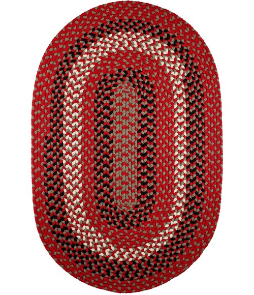 Rhody Manhattan Red Brick MA44 2 ft. X 3 ft. Oval Rug
