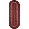 Rhody Manhattan Red Brick MA44 2 ft. X 4 ft. Oval Runner Braided Rug
