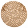 Rhody Manhattan Natural MA54 15 in. X 15 in. Chair Pad Braided Rug