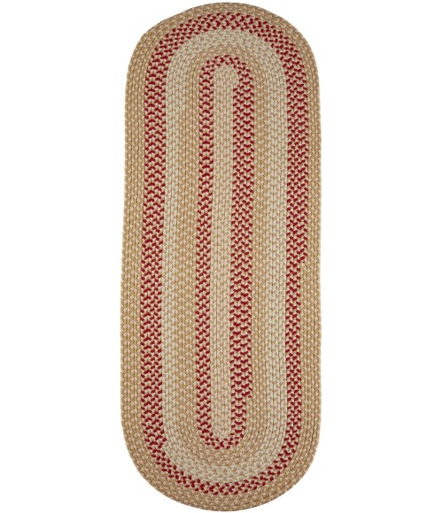Rhody Manhattan Natural MA54 2 ft. X 8 ft. Oval Runner Rug