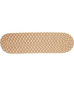 Rhody Manhattan Natural MA54 8 in. X 28 in. Stair Tread Braided Rug