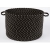 Rhody Manhattan Black Satin MA84 18 in. X 12 in. Basket Braided Rug