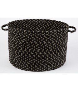 Rhody Manhattan Black Satin MA84 18 in. X 12 in. Basket Braided Rug