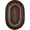 Rhody Manhattan Black Satin MA84 2 ft. X 3 ft. Oval Braided Rug