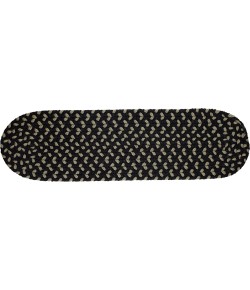 Rhody Manhattan Black Satin MA84 8 in. X 28 in. Stair Tread Set-of-13 Braided Rug