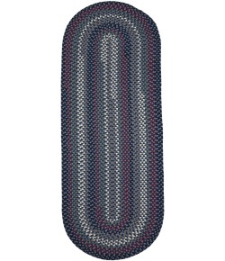 Rhody Mayflower Old Glory MF13 2 ft. X 6 ft. Oval Runner Braided Rug