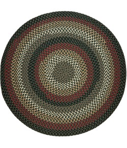 Rhody Mayflower Verdant / Spruce MF23 10 ft. X 10 ft. Round Braided Rug