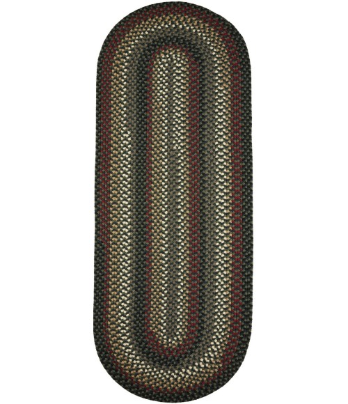 Rhody Mayflower Verdant / Spruce MF23 2 ft. X 6 ft. Oval Runner Rug