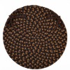 Rhody Mayflower Brown Fudge MF33 15 in. X 15 in. Chair Pad Set-of-4 Braided Rug