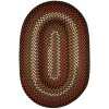 Rhody Mayflower Brown Fudge MF33 10 ft. X 13 ft. Oval Braided Rug