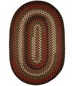 Rhody Mayflower Brown Fudge MF33 2 ft. X 3 ft. Oval Braided Rug