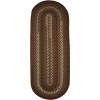 Rhody Mayflower Brown Fudge MF33 2 ft. X 6 ft. Oval Runner Braided Rug