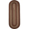 Rhody Mayflower Sangria MF43 2 ft. X 6 ft. Oval Runner Braided Rug