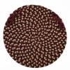 Rhody Mayflower Sangria MF43 15 in. X 15 in. Chair Pad Set-of-4 Braided Rug