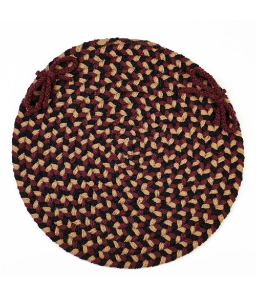 Rhody Mayflower Sangria MF43 15 in. X 15 in. Chair Pad Set-of-4 Rug