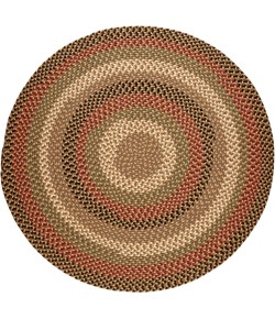 Rhody Mayflower Natural Earth MF53 10 ft. X 10 ft. Round Braided Rug