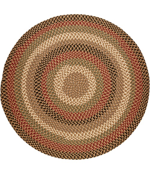 Rhody Mayflower Natural Earth MF53 4 ft. X 4 ft. Round Rug