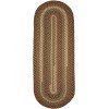 Rhody Mayflower Natural Earth MF53 2 ft. X 6 ft. Oval Runner Braided Rug